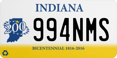 IN license plate 994NMS