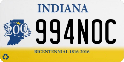 IN license plate 994NOC