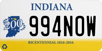 IN license plate 994NOW