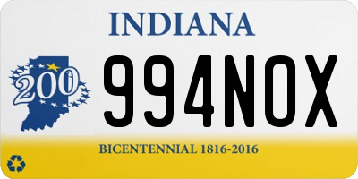 IN license plate 994NOX