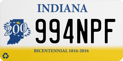 IN license plate 994NPF
