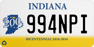 IN license plate 994NPI