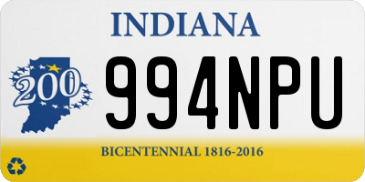 IN license plate 994NPU