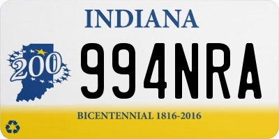 IN license plate 994NRA
