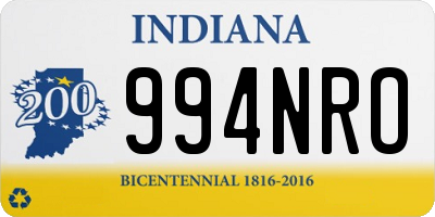 IN license plate 994NRO