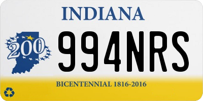 IN license plate 994NRS