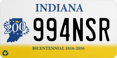 IN license plate 994NSR