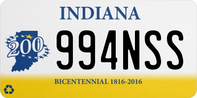 IN license plate 994NSS