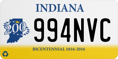 IN license plate 994NVC