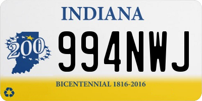 IN license plate 994NWJ