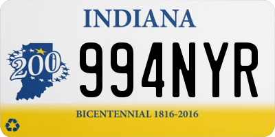 IN license plate 994NYR