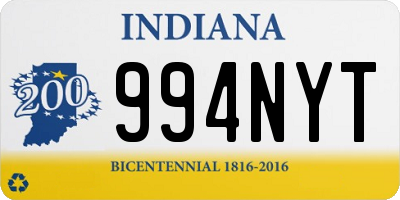 IN license plate 994NYT