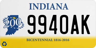 IN license plate 994OAK