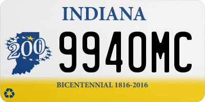 IN license plate 994OMC