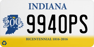 IN license plate 994OPS