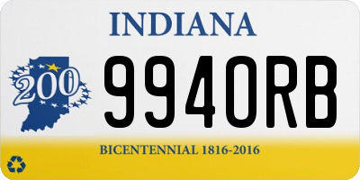 IN license plate 994ORB