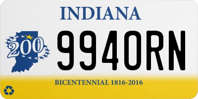 IN license plate 994ORN