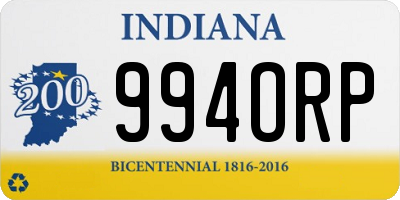 IN license plate 994ORP