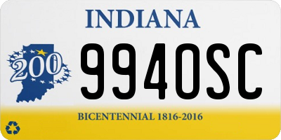 IN license plate 994OSC