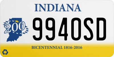 IN license plate 994OSD