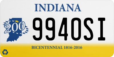 IN license plate 994OSI