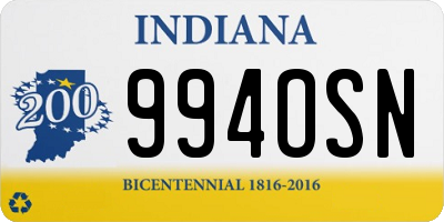 IN license plate 994OSN