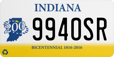 IN license plate 994OSR