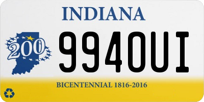 IN license plate 994OUI