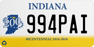 IN license plate 994PAI