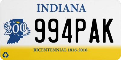 IN license plate 994PAK