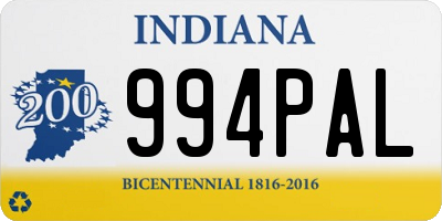 IN license plate 994PAL