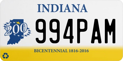 IN license plate 994PAM