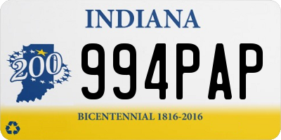 IN license plate 994PAP