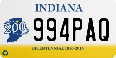 IN license plate 994PAQ