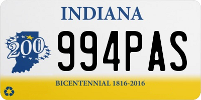 IN license plate 994PAS