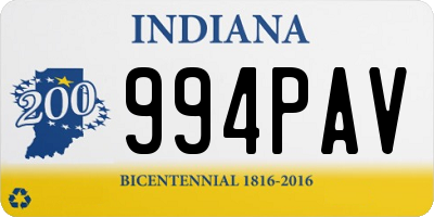 IN license plate 994PAV
