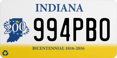 IN license plate 994PBO