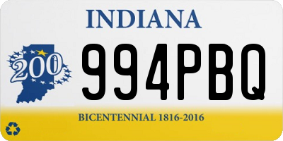 IN license plate 994PBQ