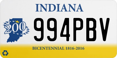 IN license plate 994PBV