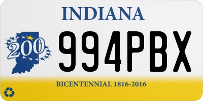 IN license plate 994PBX