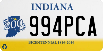 IN license plate 994PCA