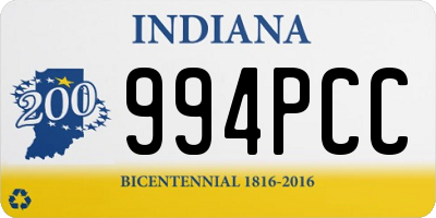 IN license plate 994PCC