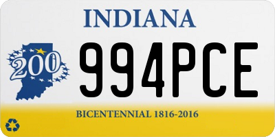 IN license plate 994PCE