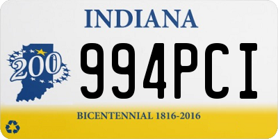 IN license plate 994PCI