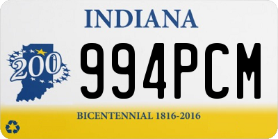 IN license plate 994PCM