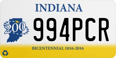 IN license plate 994PCR