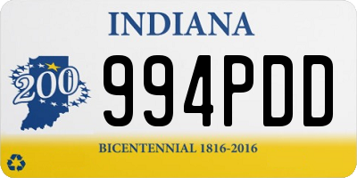 IN license plate 994PDD