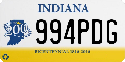 IN license plate 994PDG