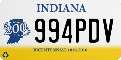 IN license plate 994PDV