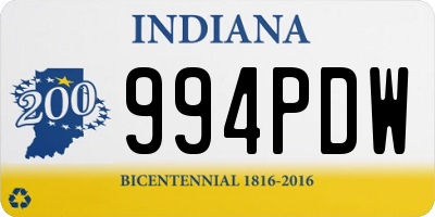 IN license plate 994PDW